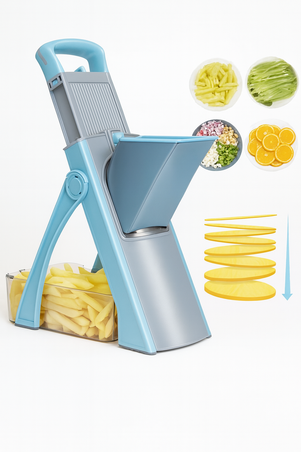 High End Multifunctional Vegetable Cutter Foldable Adjustable Kitchen Slicer