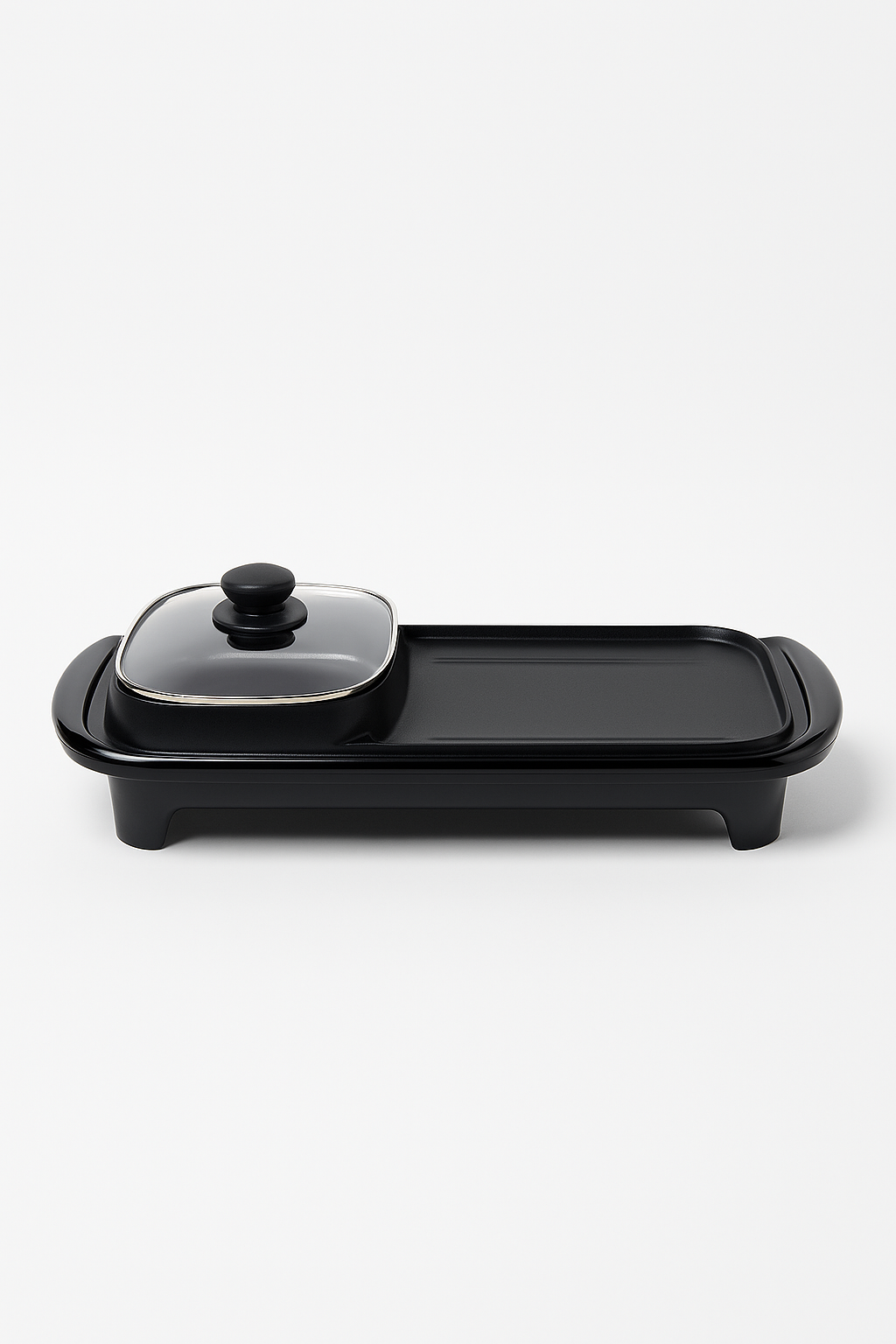 Electric Grill 2 in 1 Hot Pot Multi Cooker Non Stick Barbecue Pan