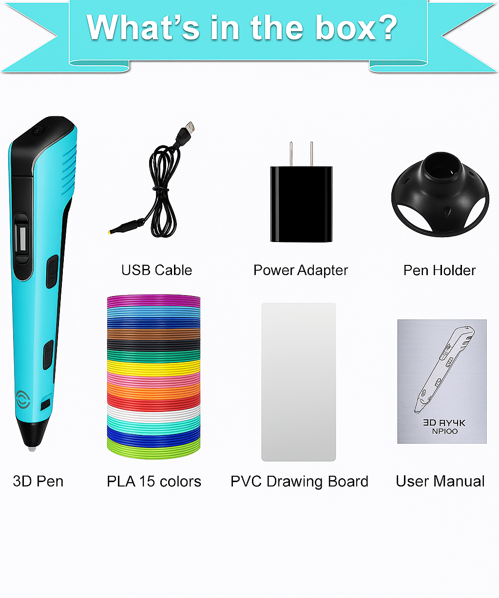 3D Printing Pen for Kids DIY Art Projects Creative Drawing Set
