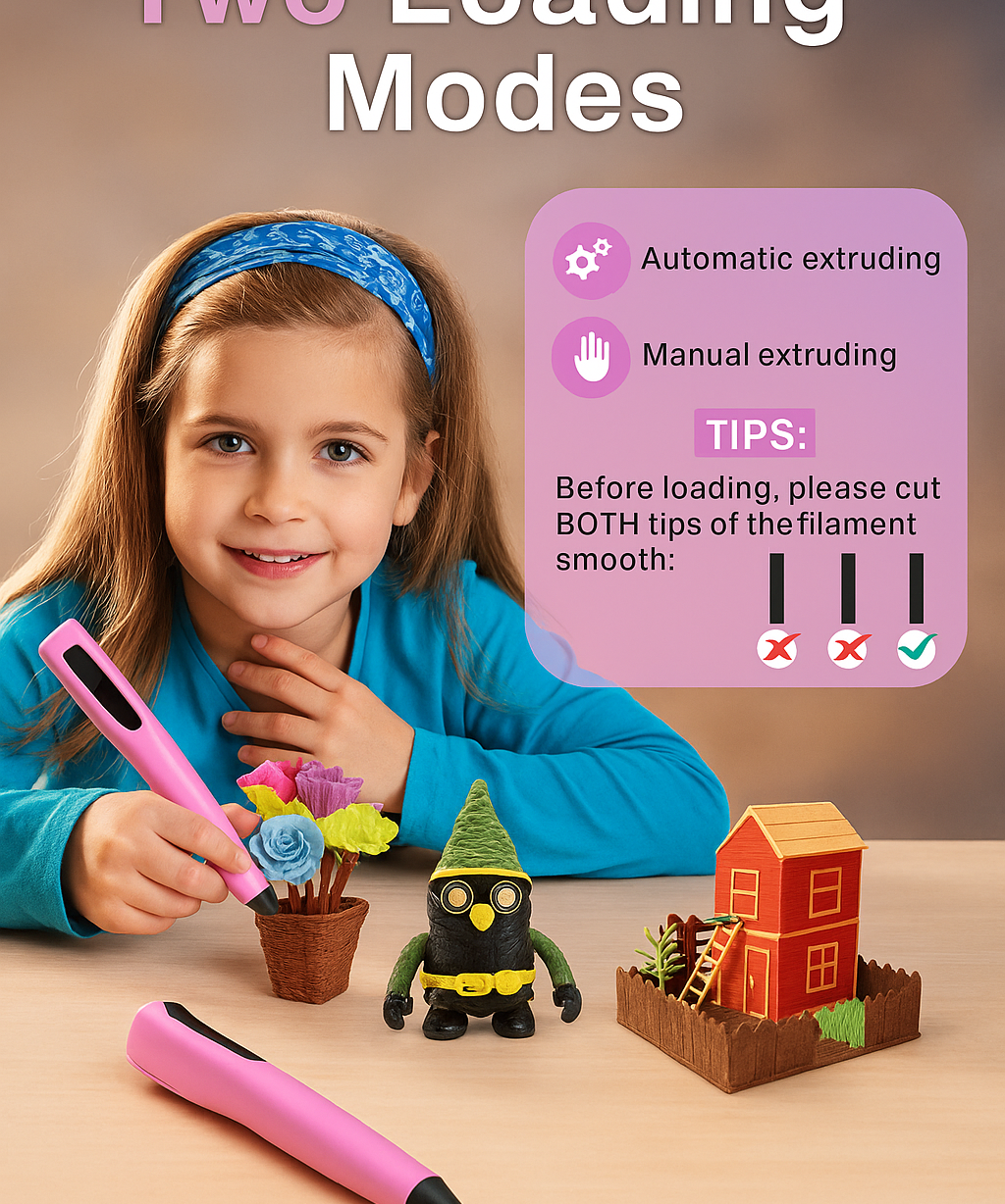 3D Printing Pen for Kids DIY Art Projects Creative Drawing Set