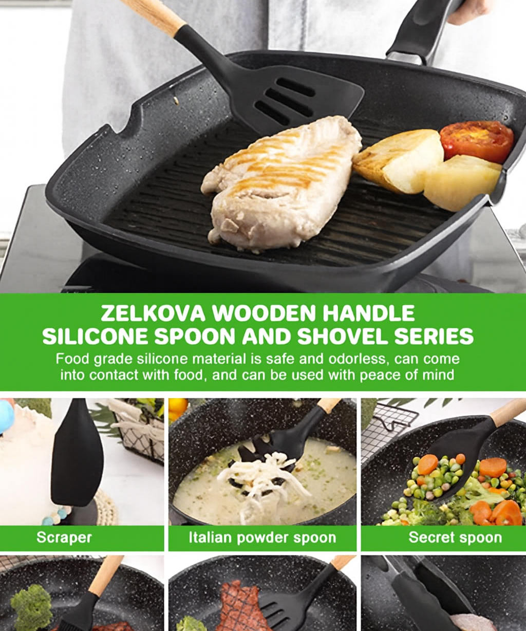 19 Pcs Kitchen Utensil Set Non Stick Cooking Tools Silicone Accessories