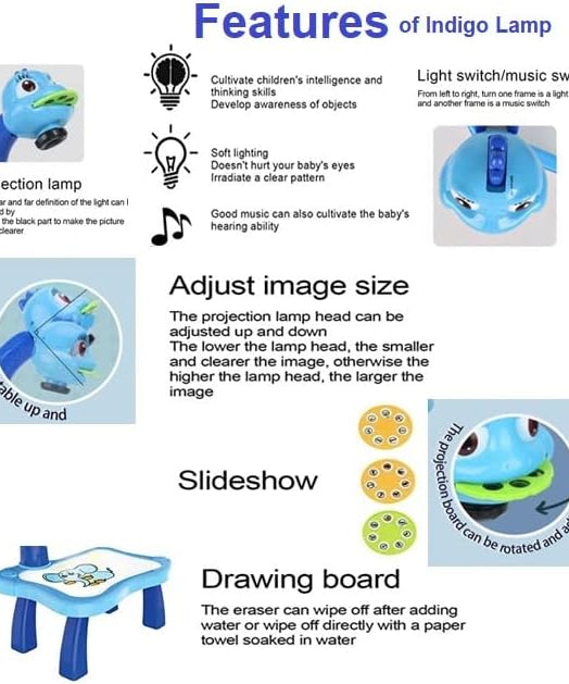 Drawing Projector for Kids with Light & Music