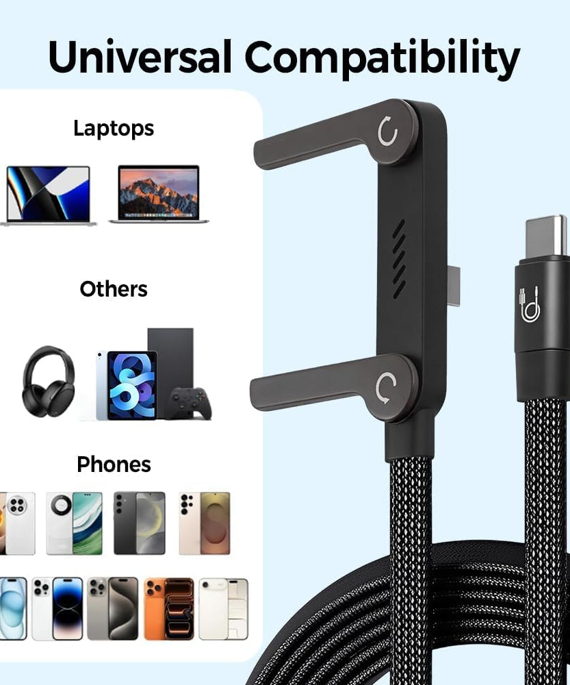 2 in 1 Invisible Stand Charger Cable, 240W Fast Charging Cable