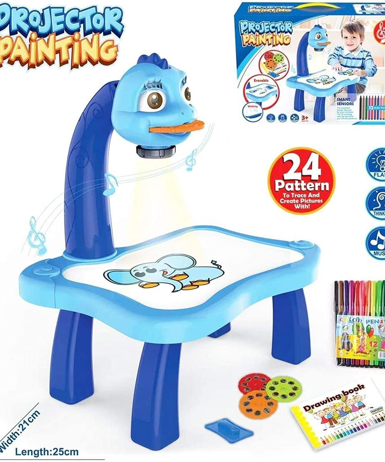 Drawing Projector for Kids with Light & Music