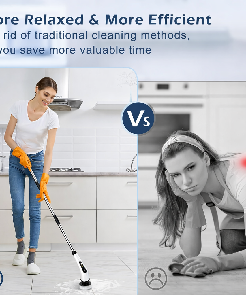 9 in 1 Electric Cleaning Brush Set for Kitchen Bathroom Car Detailing