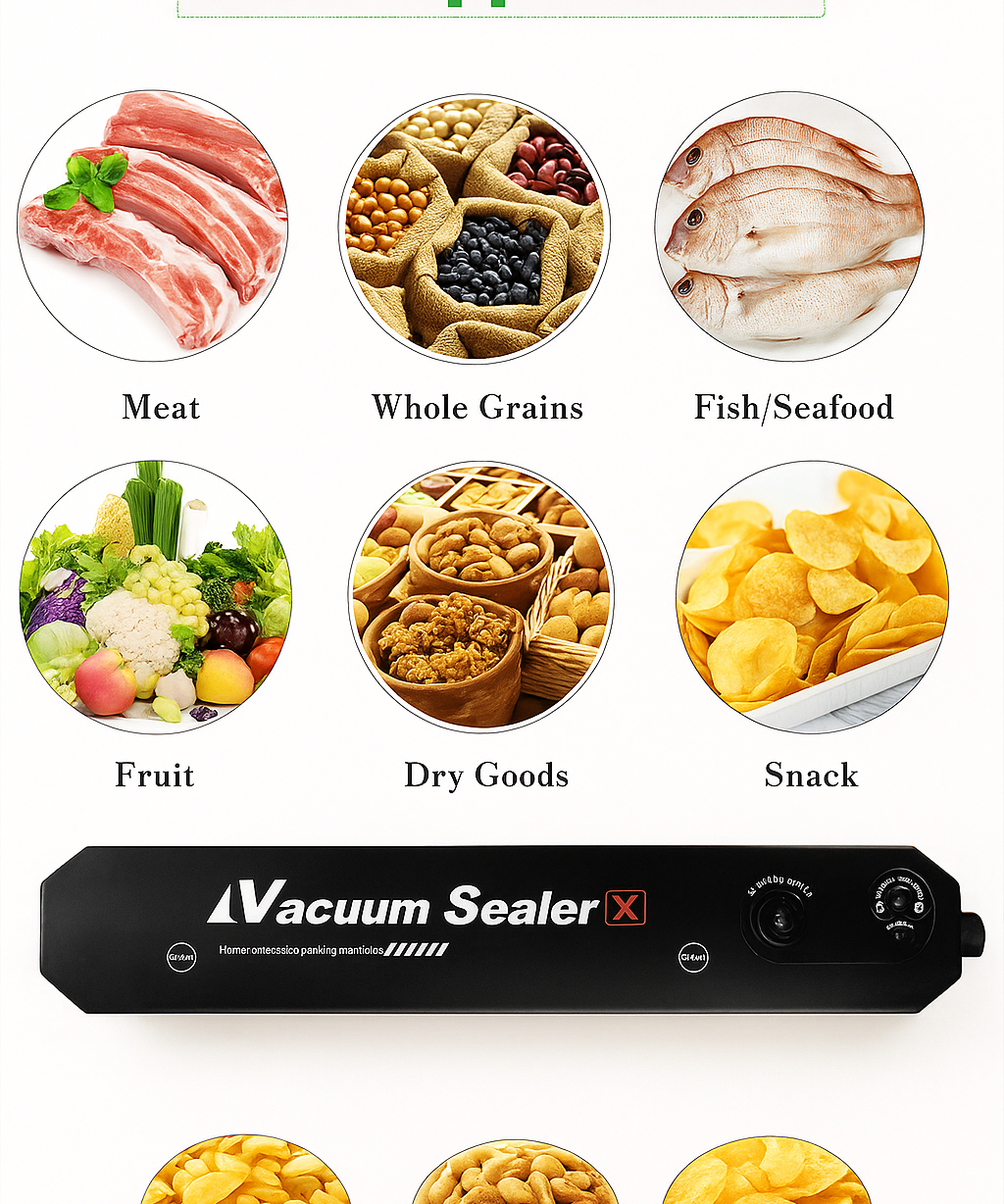 Automatic Vacuum Sealer Machine Food Storage Saver for Home Kitchen