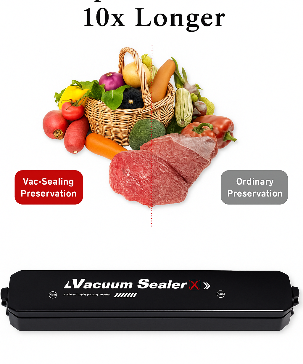 Automatic Vacuum Sealer Machine Food Storage Saver for Home Kitchen