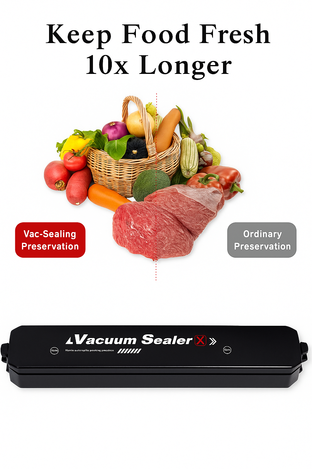 Automatic Vacuum Sealer Machine Food Storage Saver for Home Kitchen