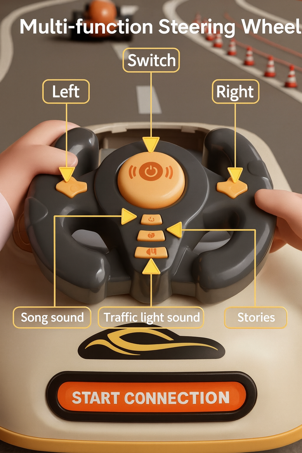 Car Adventure Track Set Interactive Toy with Mini Cars and Fun Obstacles
