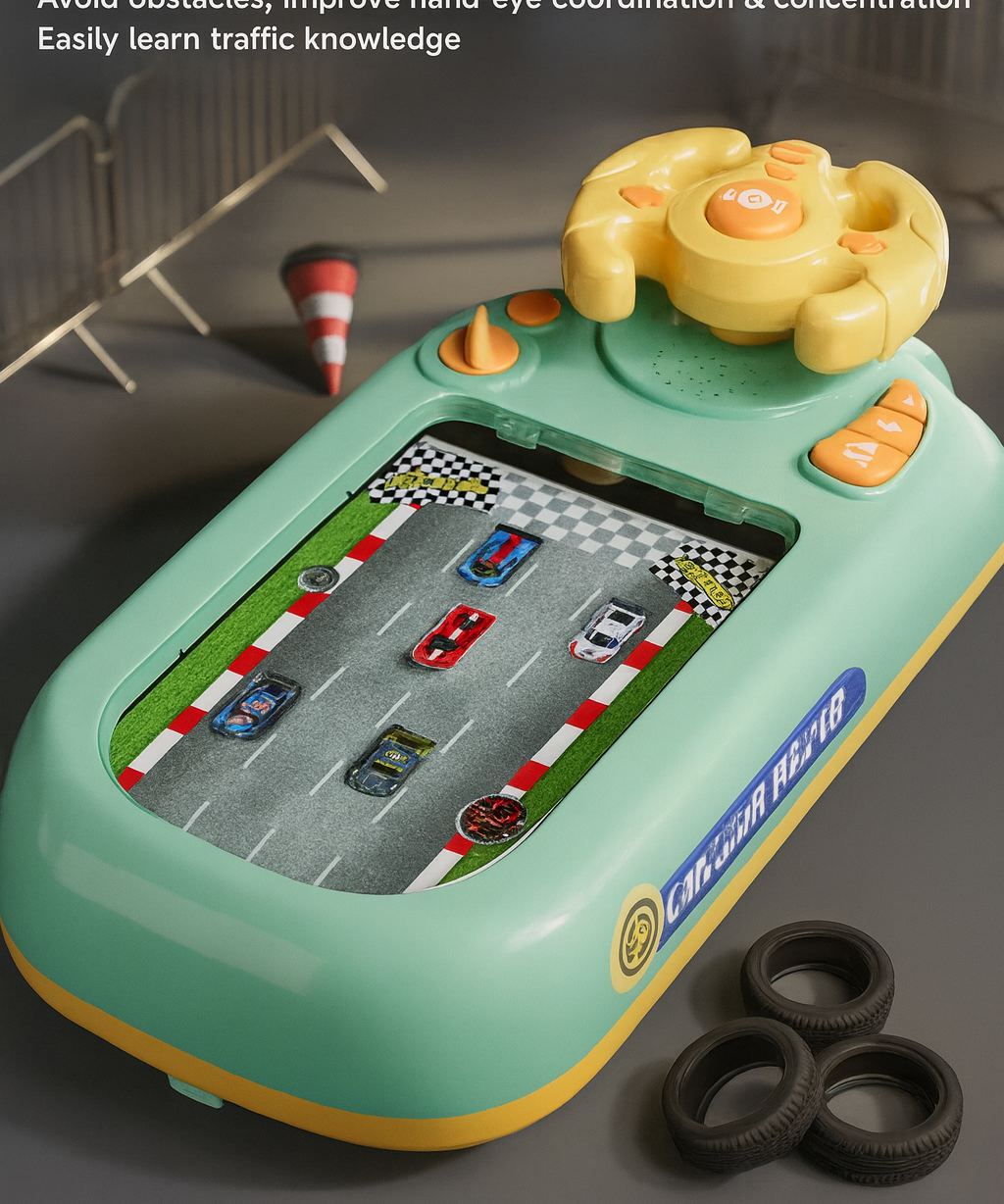 Car Adventure Track Set Interactive Toy with Mini Cars and Fun Obstacles