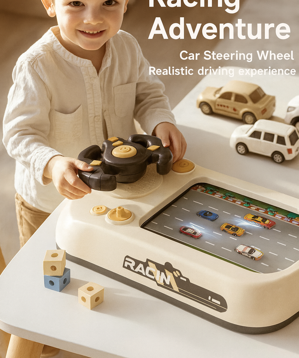 Car Adventure Track Set Interactive Toy with Mini Cars and Fun Obstacles