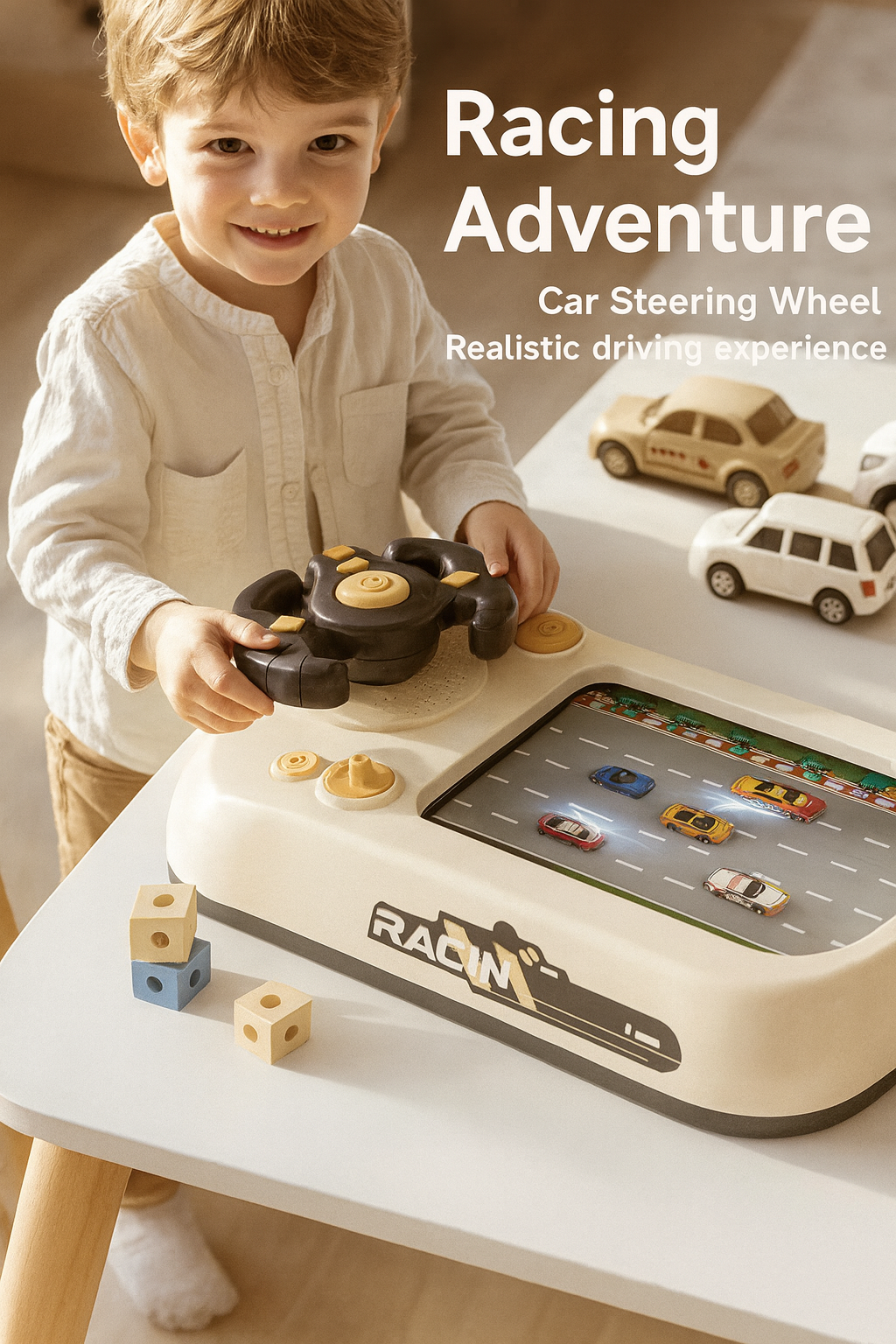 Car Adventure Track Set Interactive Toy with Mini Cars and Fun Obstacles
