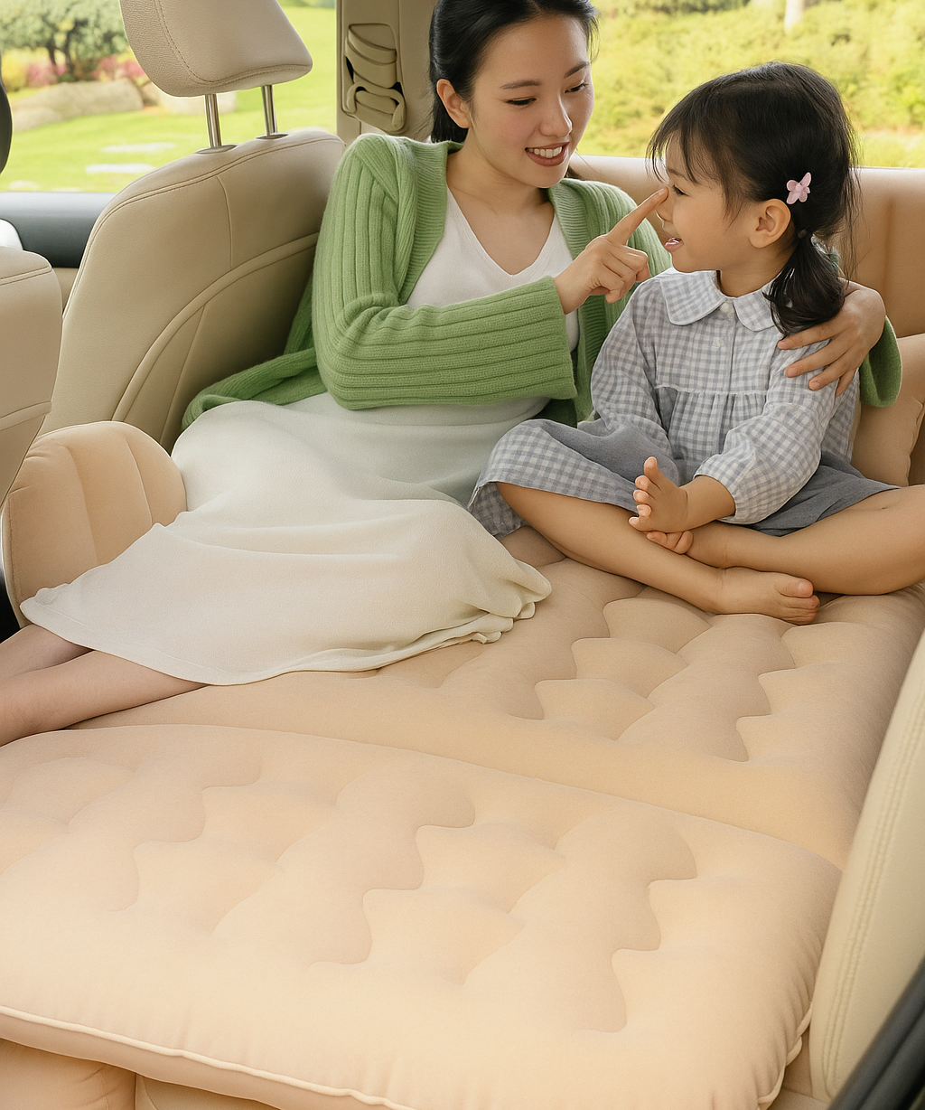 Car Air Bed Inflatable Mattress with Pump Portable Travel Sleeping Bed