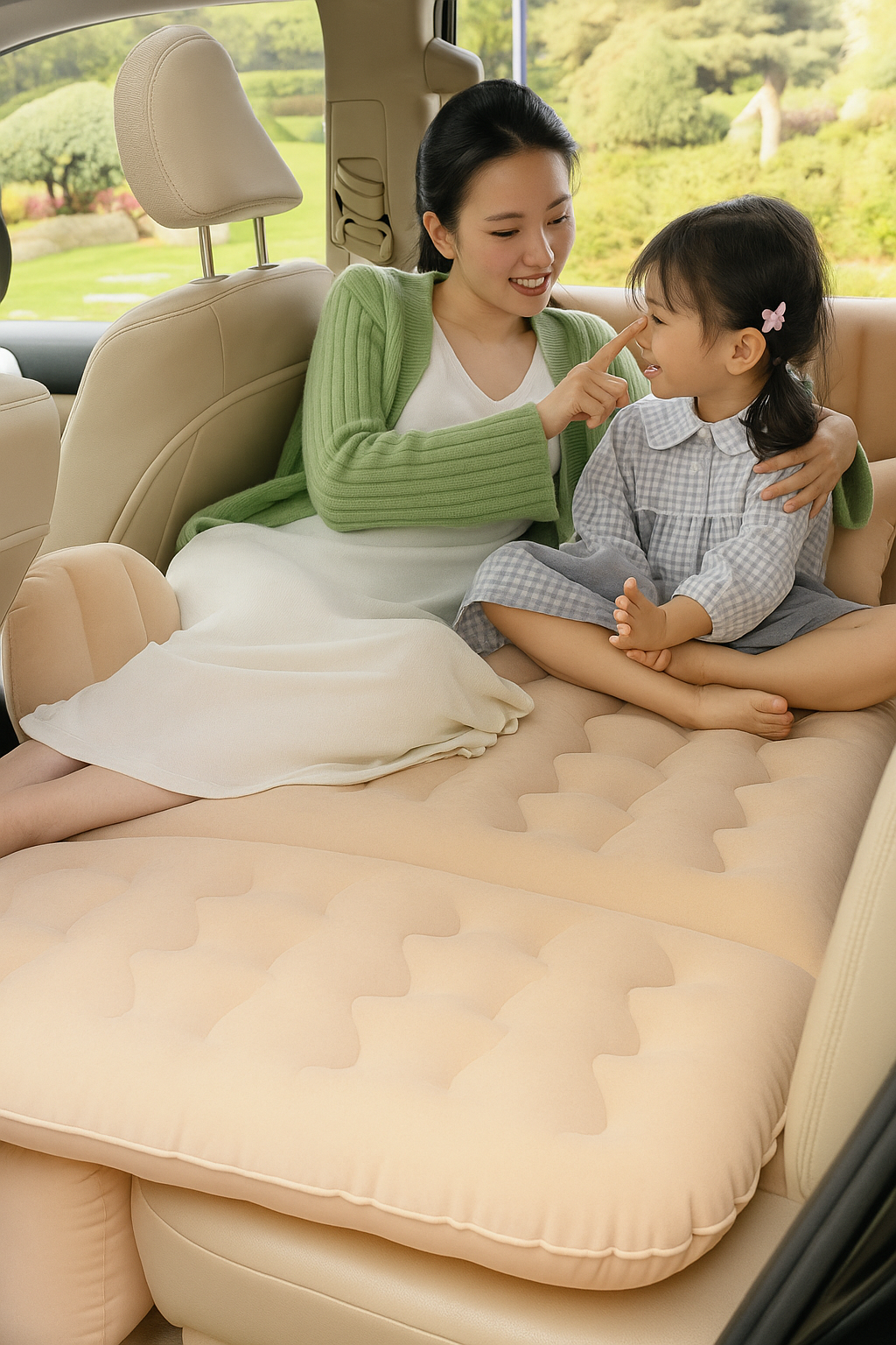Car Air Bed Inflatable Mattress with Pump Portable Travel Sleeping Bed