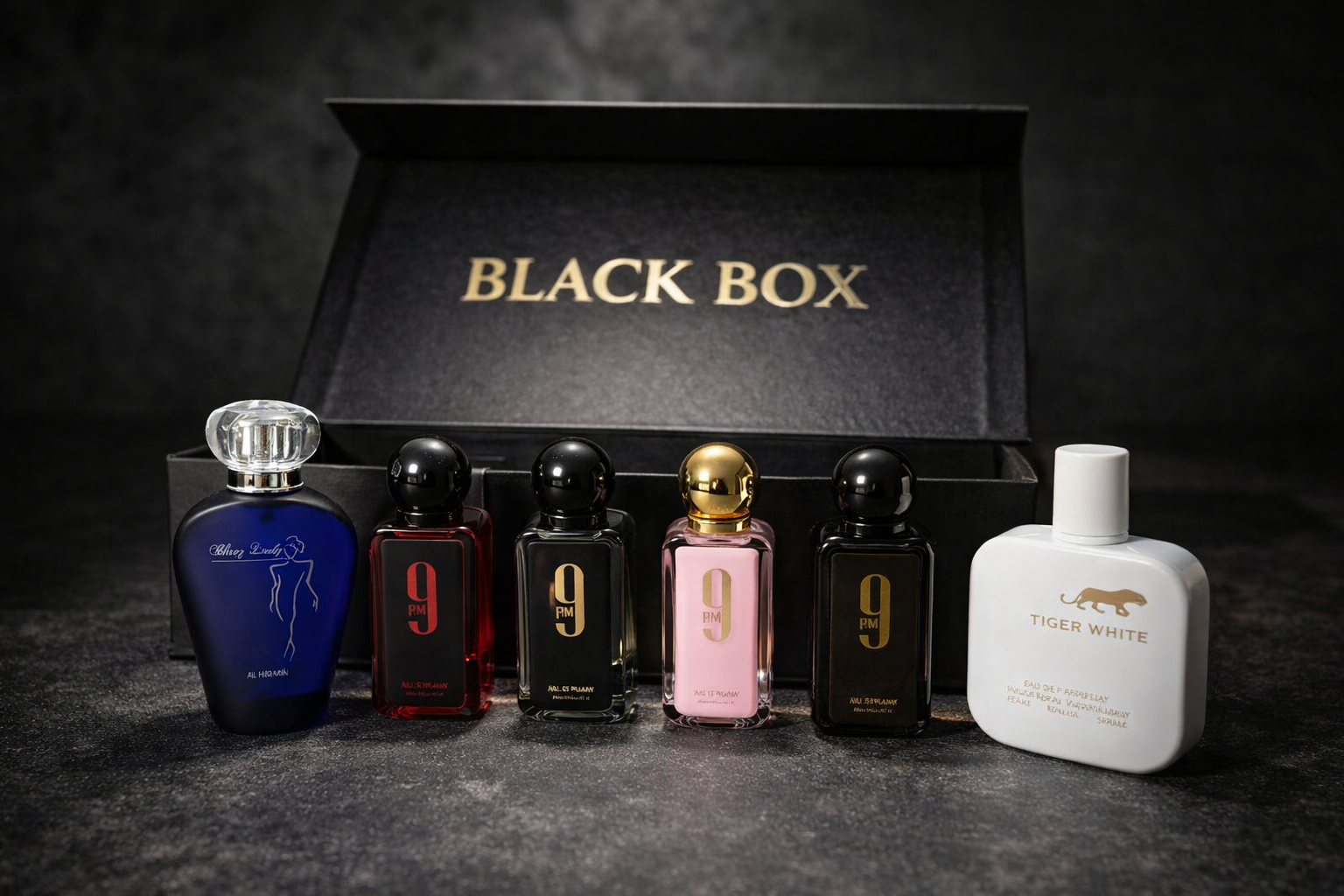 BLACK BOX MYSTERY DEAL 9PM Perfume with 2 Gifts Perfume