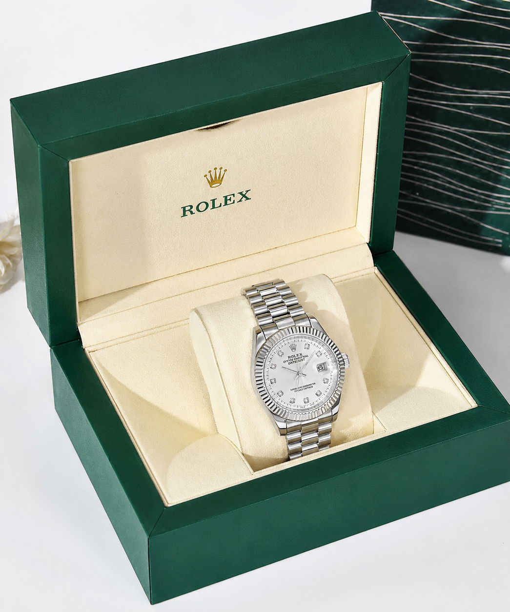 Rolex Datejust 36mm Steel & Diamond Dial Watch
