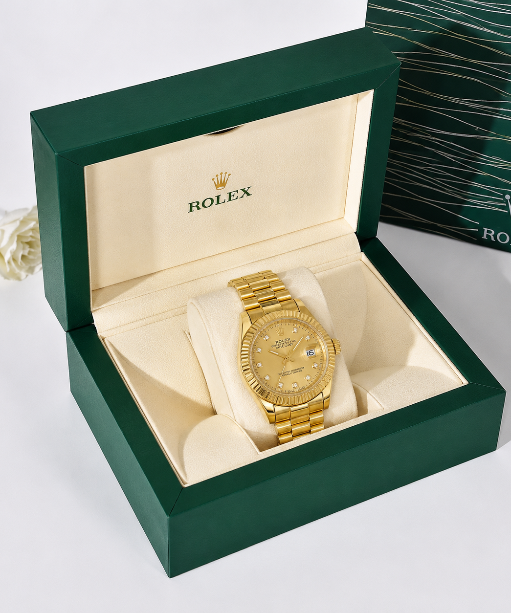 Rolex Datejust 36mm Steel & Diamond Dial Watch