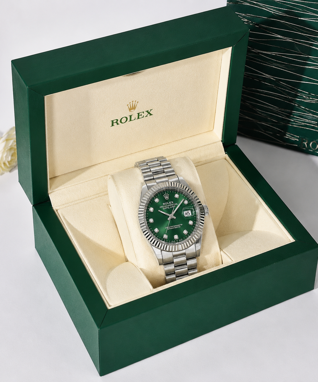 Rolex Datejust 36mm Steel & Diamond Dial Watch