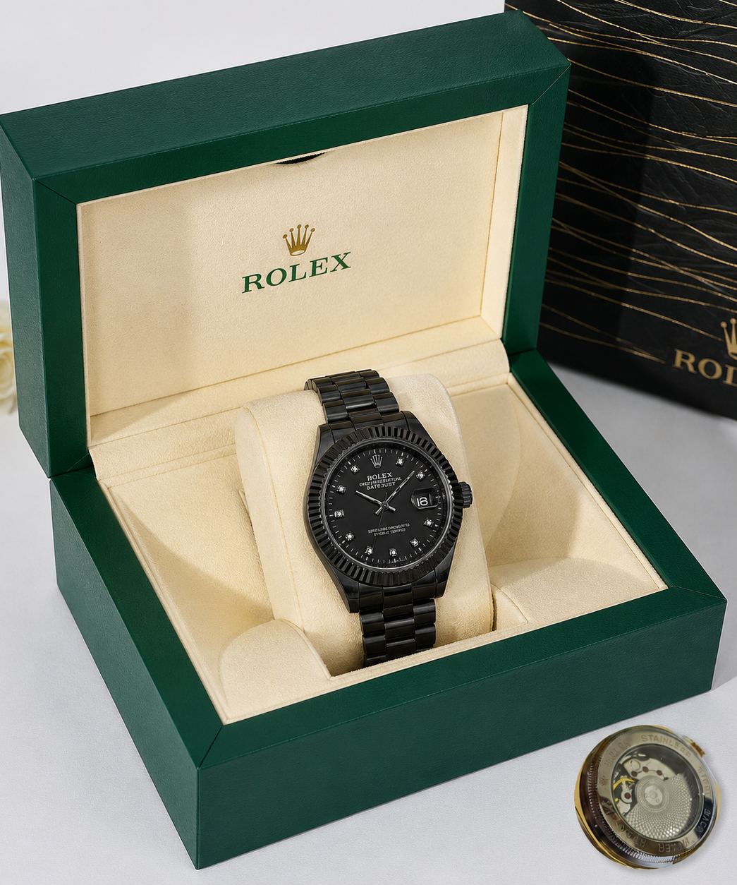 Rolex Datejust 36mm Steel & Diamond Dial Watch