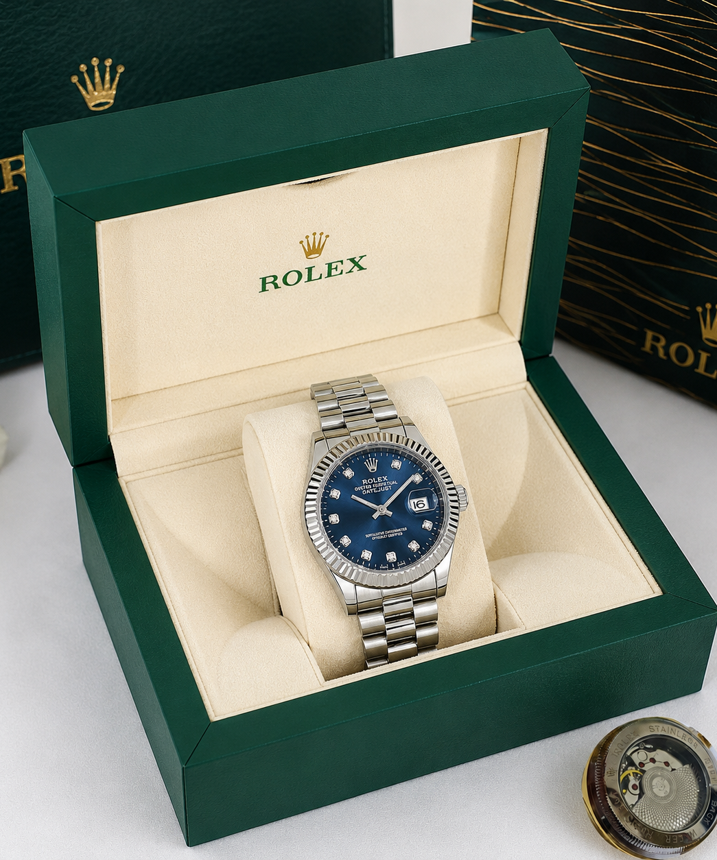 Rolex Datejust 36mm Steel & Diamond Dial Watch