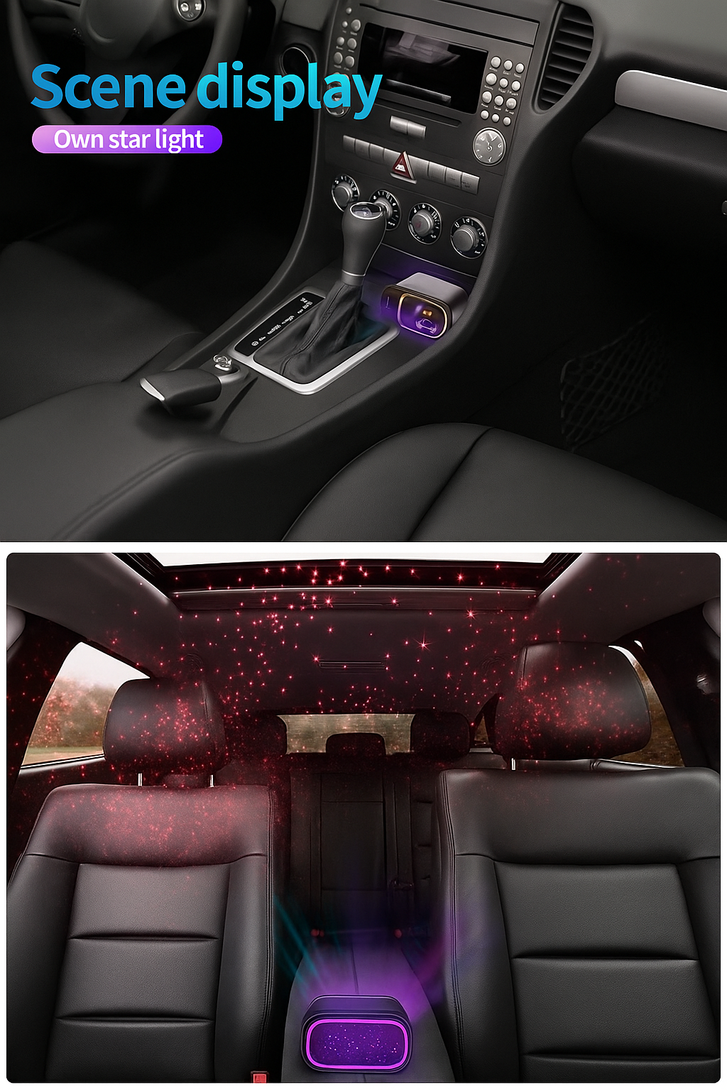 Dual USB Car Charger with LED Light Fast Charging Adapter