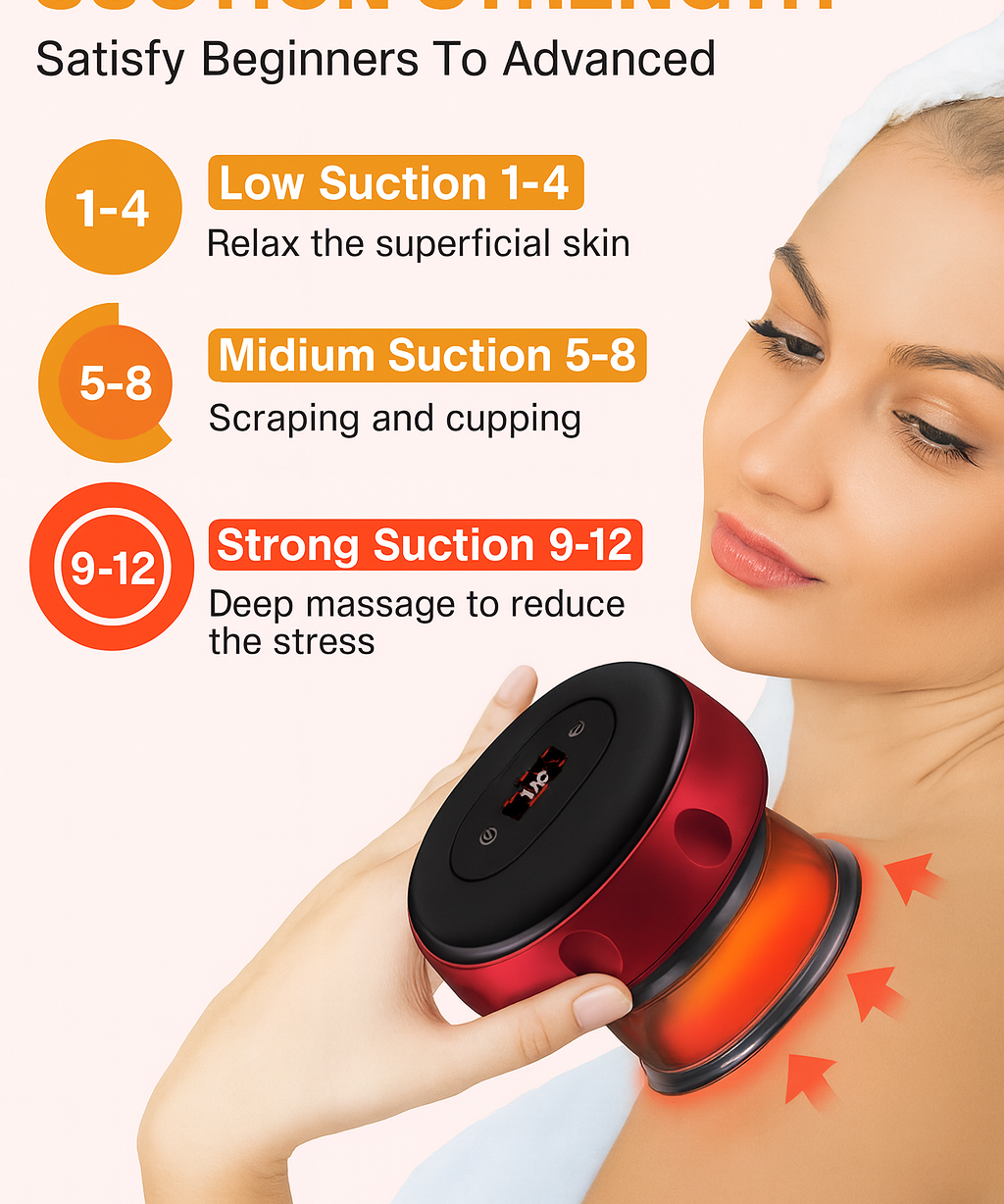 Electric Cupping Therapy Set Smart Vacuum Suction Massager for Pain Relief