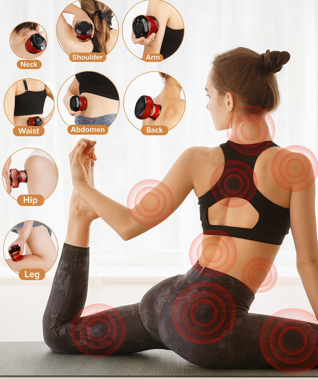 Electric Cupping Therapy Set Smart Vacuum Suction Massager for Pain Relief