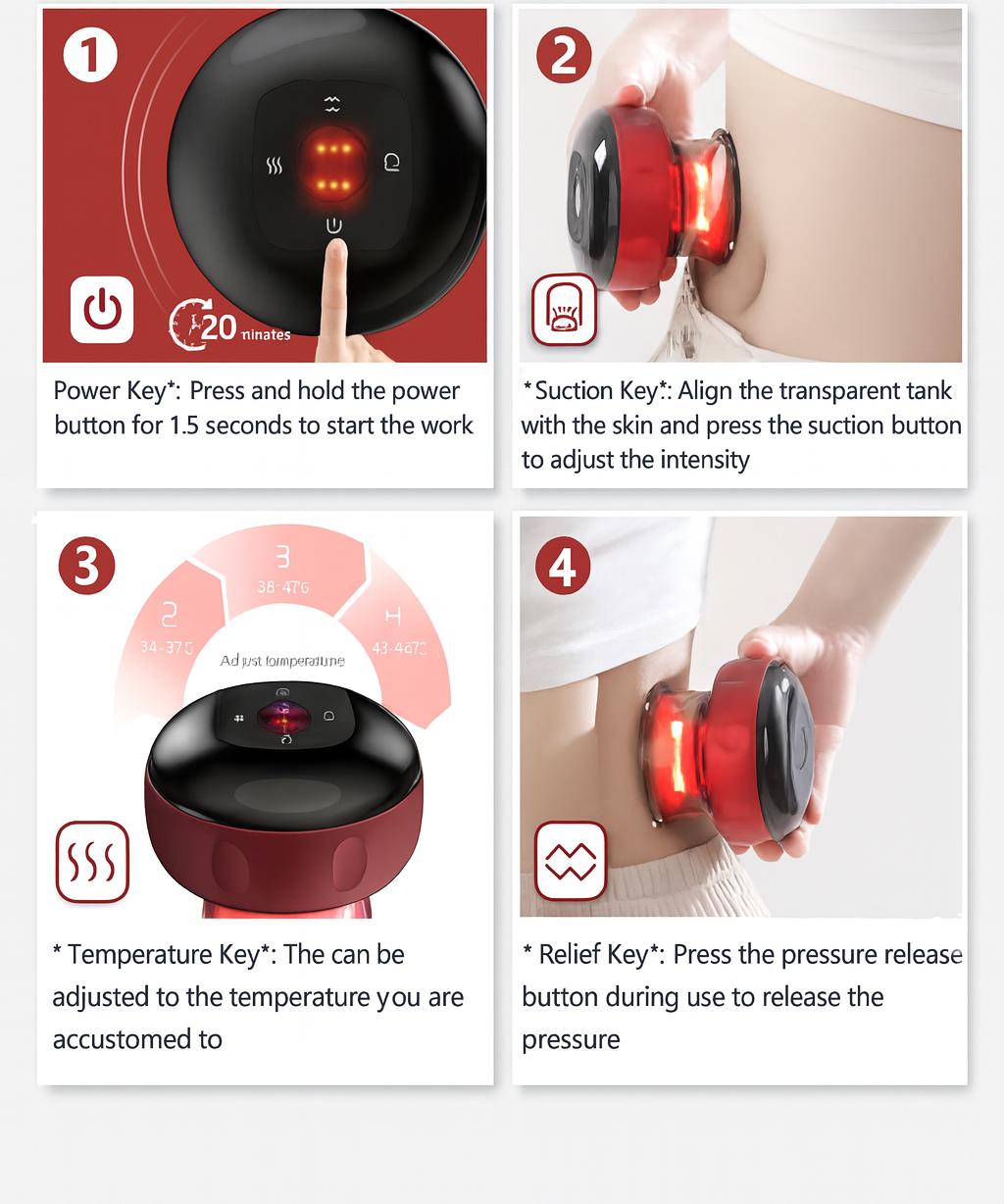 Electric Cupping Therapy Set Smart Vacuum Suction Massager for Pain Relief