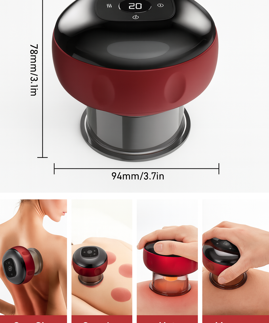 Electric Cupping Therapy Set Smart Vacuum Suction Massager for Pain Relief