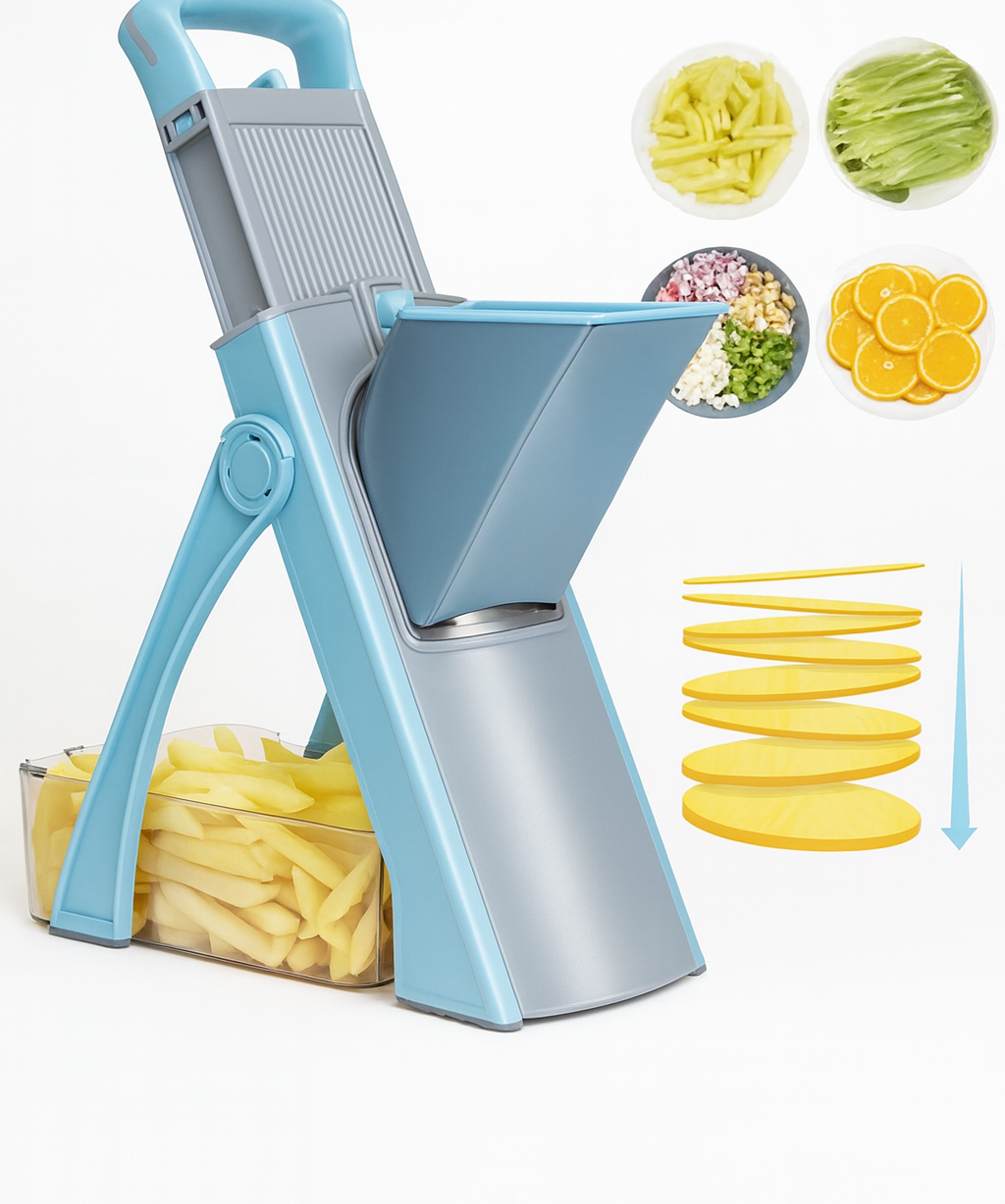 High End Multifunctional Vegetable Cutter Foldable Adjustable Kitchen Slicer