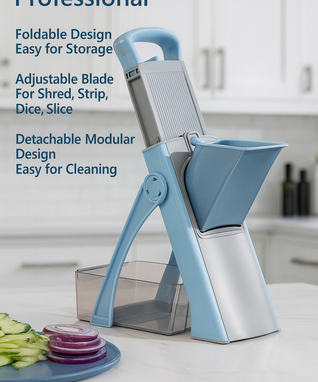 High End Multifunctional Vegetable Cutter Foldable Adjustable Kitchen Slicer