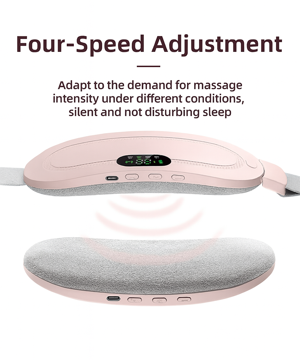 Electric Period Pain Relief Belt Heating Pad Massager for Women Comfort