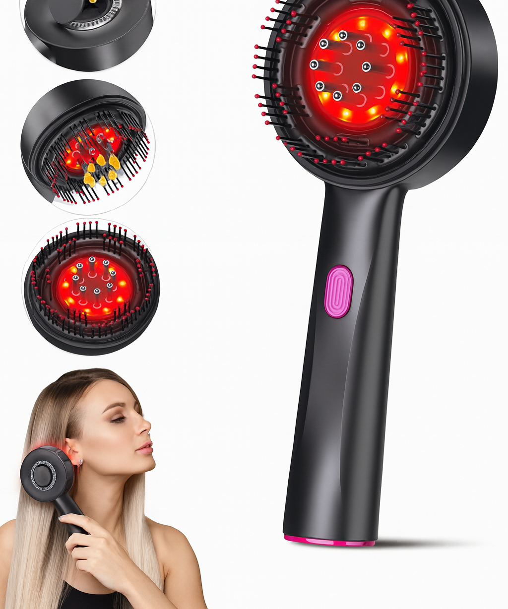 Electric Scalp Massager Comb Vibrating Hair Brush Relaxation Device