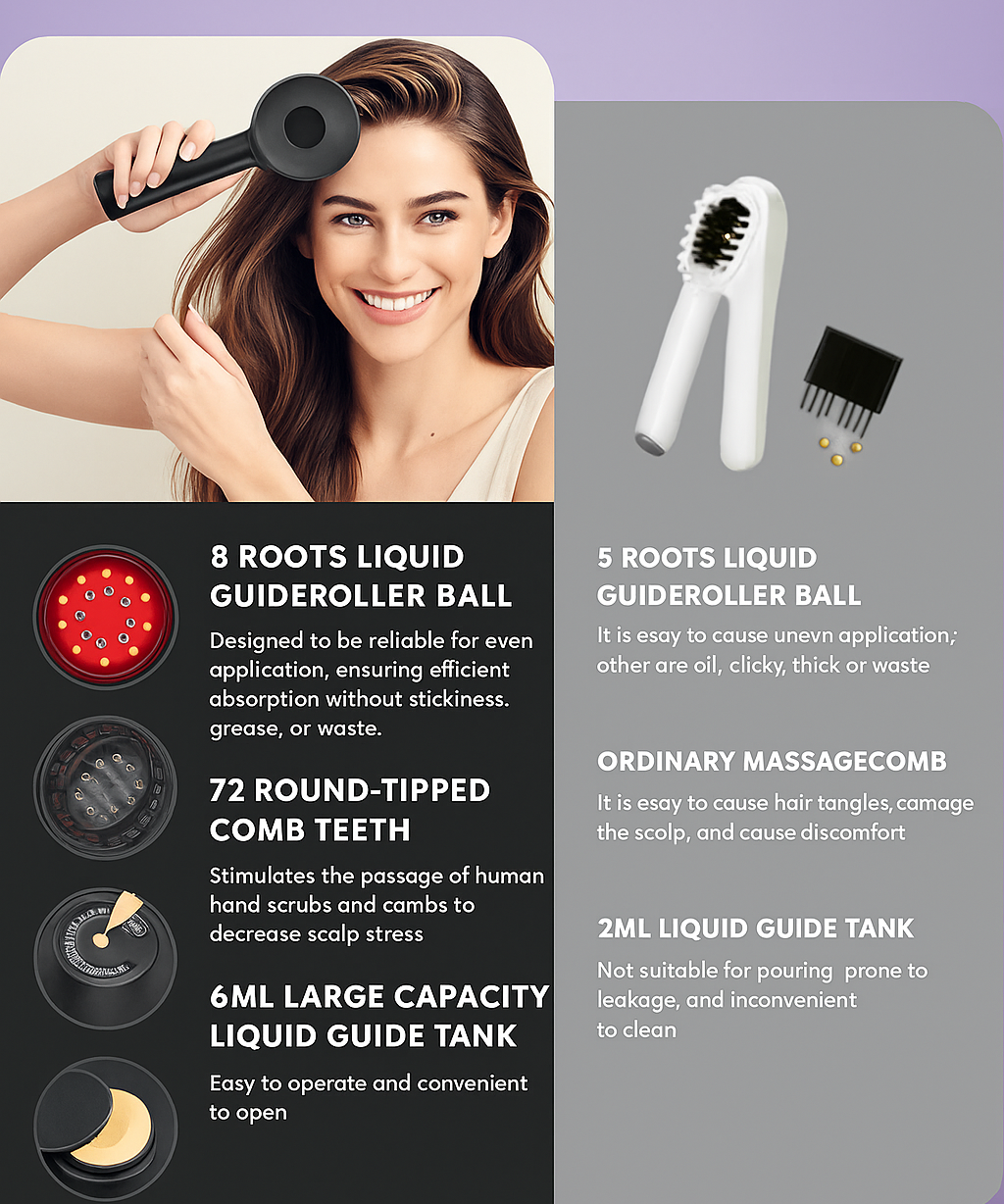 Electric Scalp Massager Comb Vibrating Hair Brush Relaxation Device
