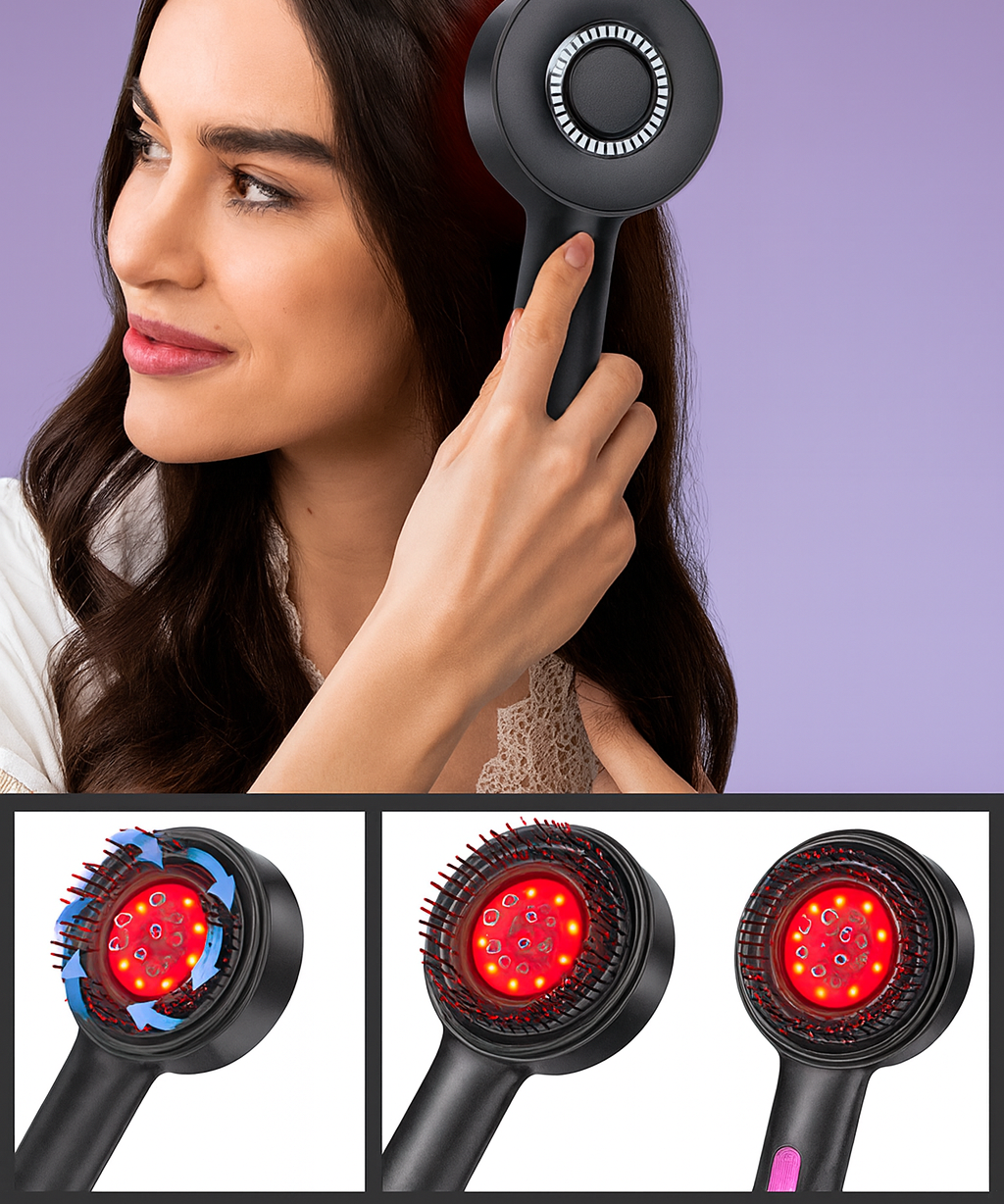 Electric Scalp Massager Comb Vibrating Hair Brush Relaxation Device