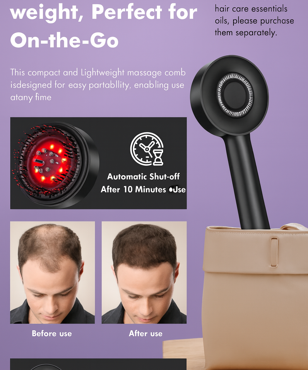 Electric Scalp Massager Comb Vibrating Hair Brush Relaxation Device