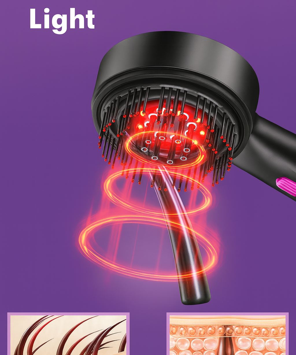 Electric Scalp Massager Comb Vibrating Hair Brush Relaxation Device