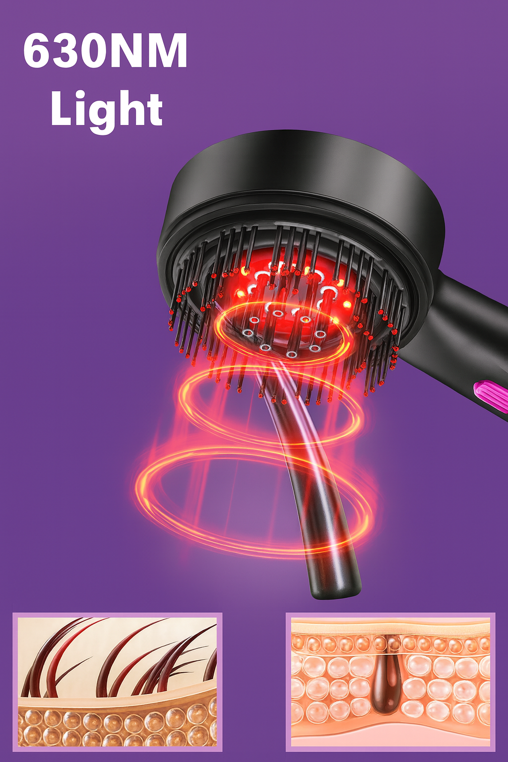 Electric Scalp Massager Comb Vibrating Hair Brush Relaxation Device