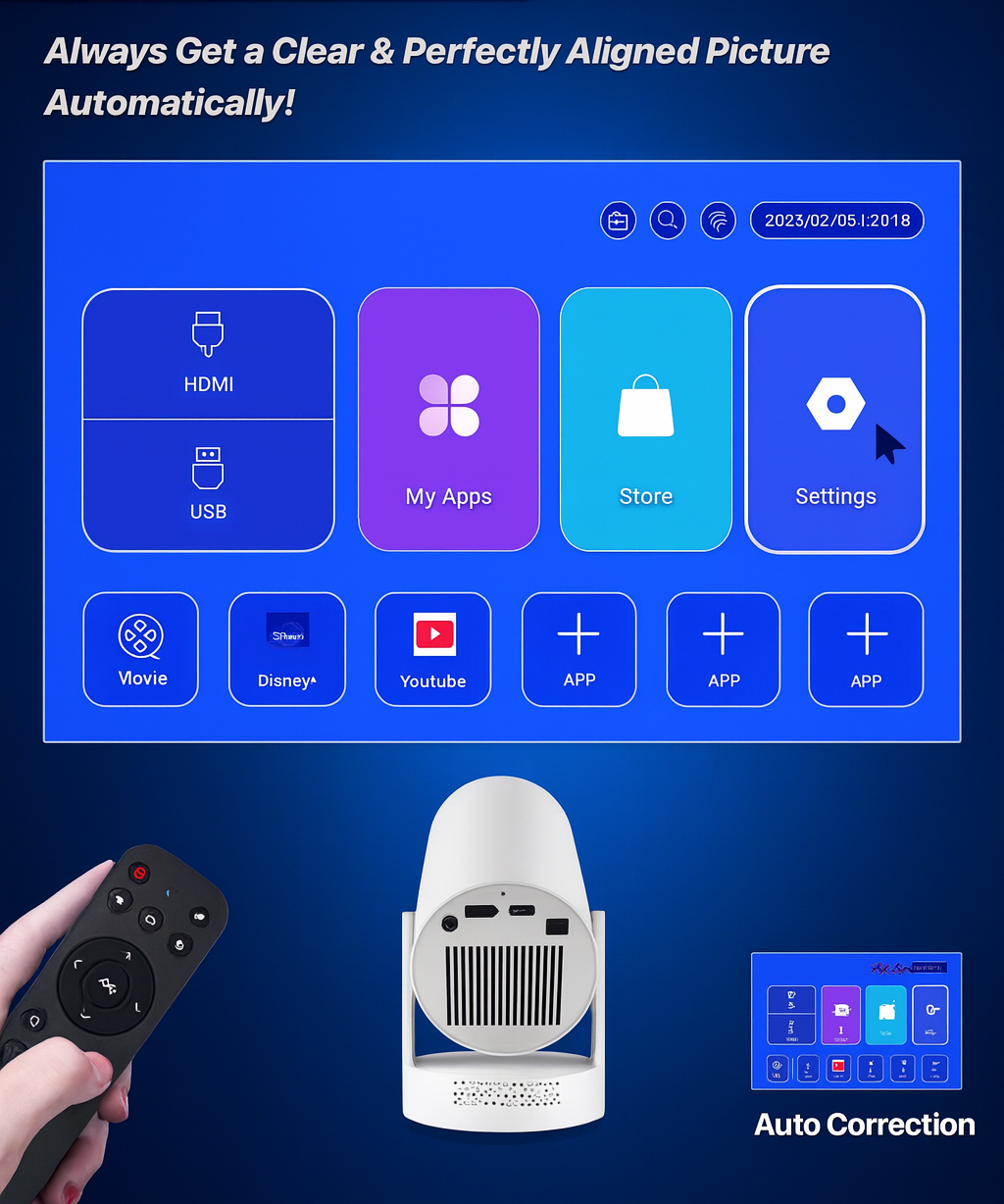 HY-300 Portable Mini Projector Full HD Home Cinema LED Video Projector