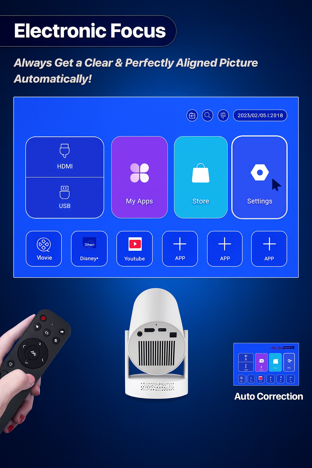 HY-300 Portable Mini Projector Full HD Home Cinema LED Video Projector