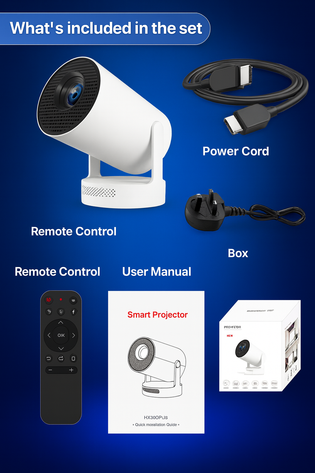 HY-300 Portable Mini Projector Full HD Home Cinema LED Video Projector