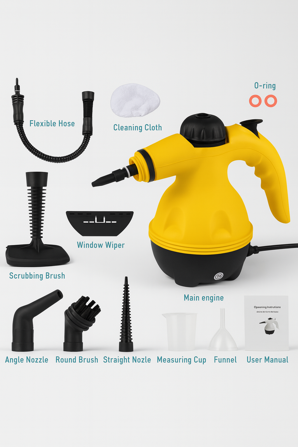 Handheld Steam Cleaner 1000W with Multi Nozzle Accessories for Home Cleaning