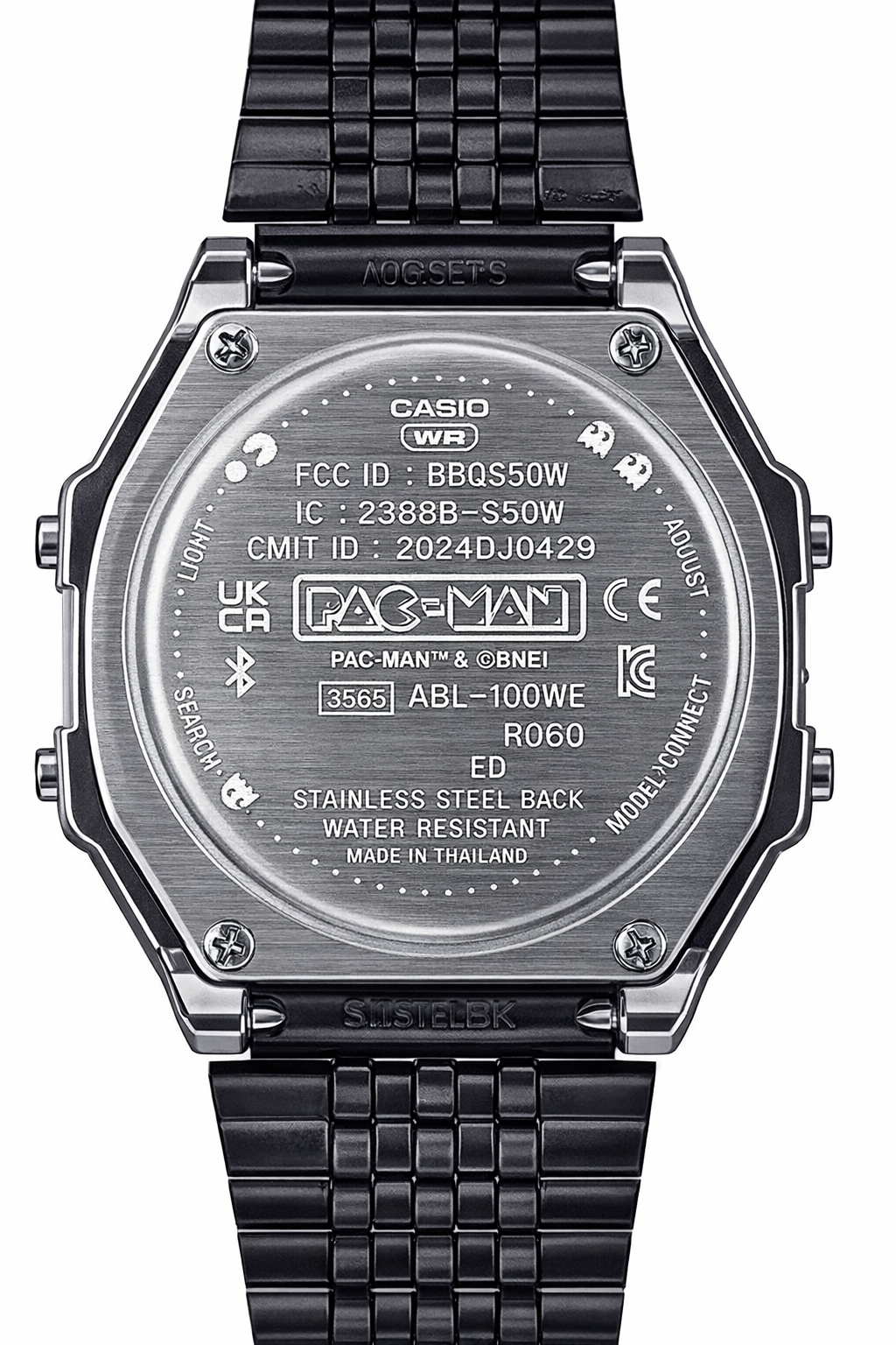 Pac-Man Limited Edition Bluetooth Digital Watch with Steel Bracelet