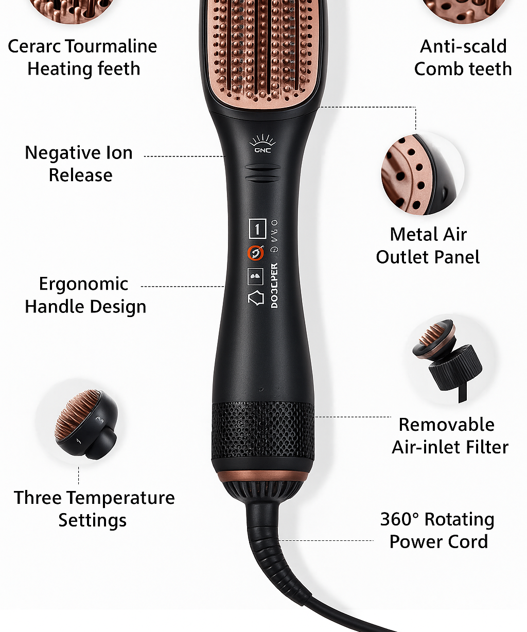 Joy 2 in 1 Hair Straightener Curler Ceramic Styling Iron for Smooth Hair