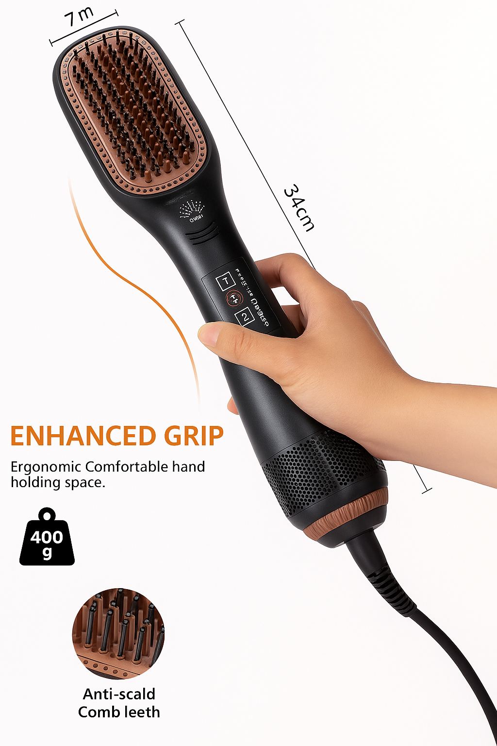 Joy 2 in 1 Hair Straightener Curler Ceramic Styling Iron for Smooth Hair