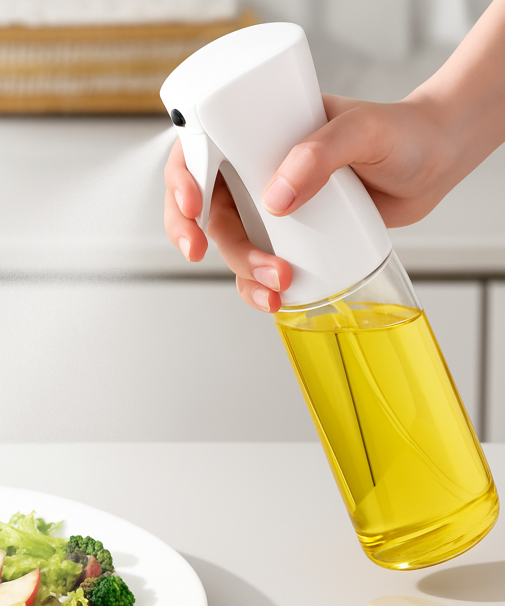 Oil Bottle Dispenser Leak Proof Glass Container with Measuring Pump