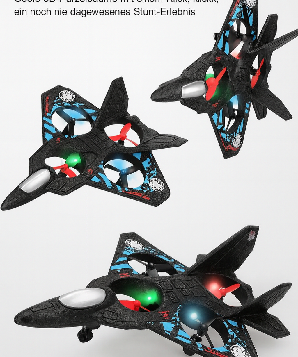 Rechargeable Flying Aeroplane Toy with LED Lights Remote Control Glider