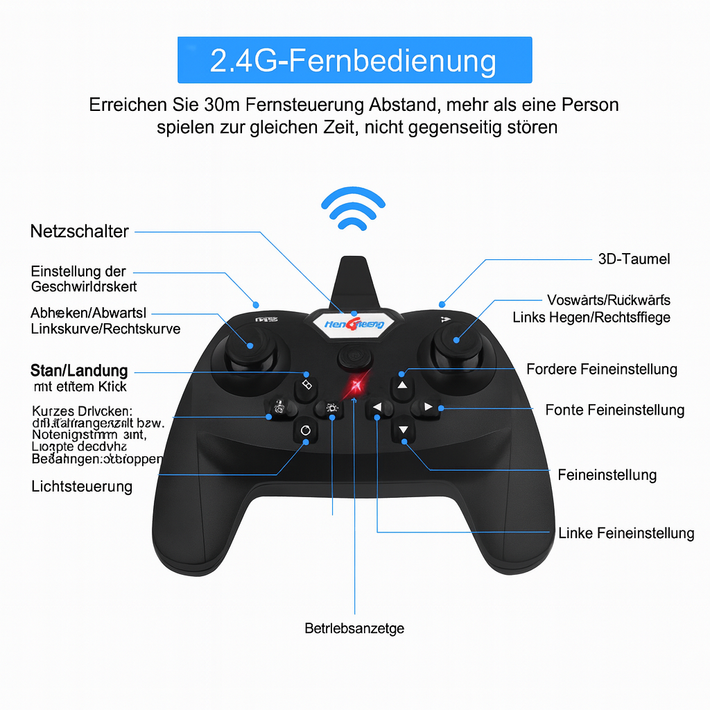 Rechargeable Flying Aeroplane Toy with LED Lights Remote Control Glider