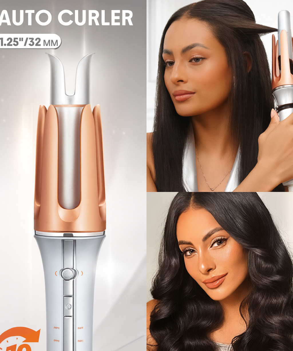 Sheglam Hair Curling Iron Professional Ceramic Curler Wand Styling Tool