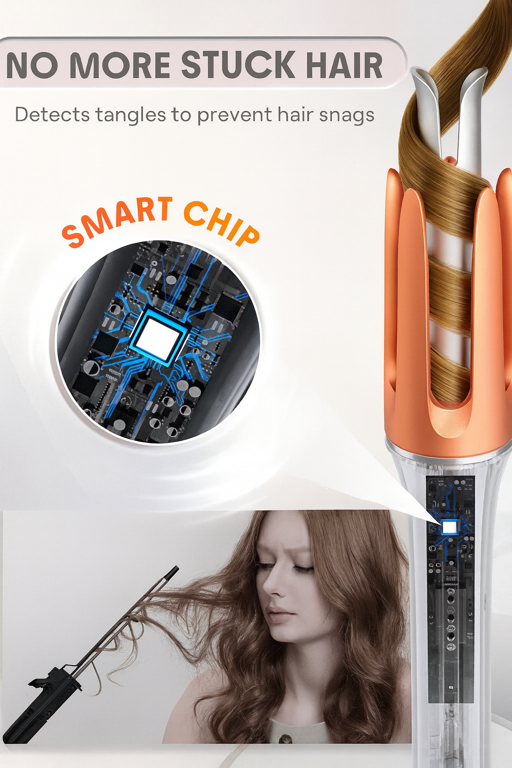 Sheglam Hair Curling Iron Professional Ceramic Curler Wand Styling Tool